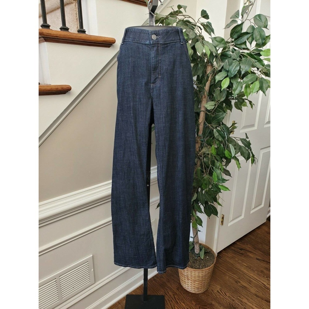 Riders By Lee Women's Blue Denim Cotton Mid Rise Bootcut Jeans Pant Size 20W/M